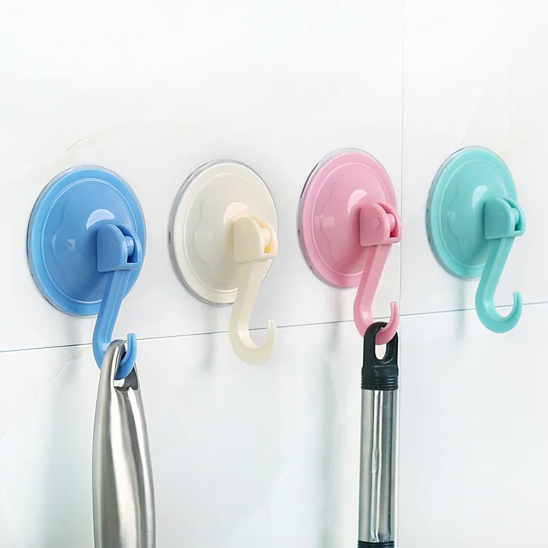 

New Oversized Powerful Vacuum Strong Transparent Suction Cup Wall Hooks Free Seamless Nail Hook Hanger
