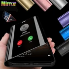 Умный зеркальный чехол для телефона Huawei Mate 40 P40 P30 P20 Pro Mate 30 20 10 Lite Honor 20 Pro 10 9 Lite 9X 8A 8X Nova 5T, флип-чехол