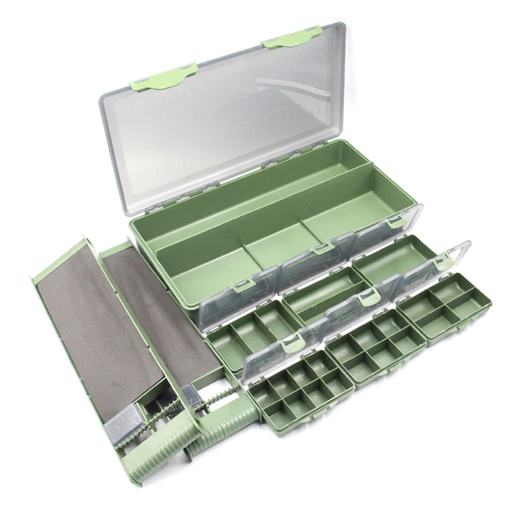

Plastic Fishing Tackle Box Multi Slot Fishing Bait Lure Hook Tool Storage Holder PP Wear-resistantFishing Hooks Box