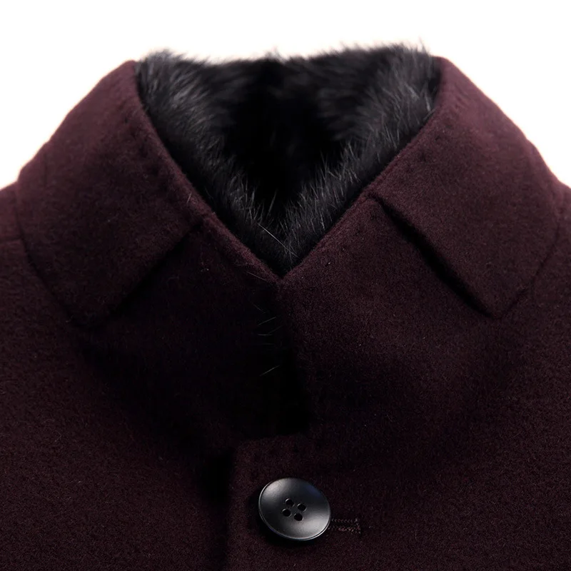

cloth woolen coat middle-aged male dad put double-sided, paragraph dust coat grows in cashmere 2020 men's winter coat