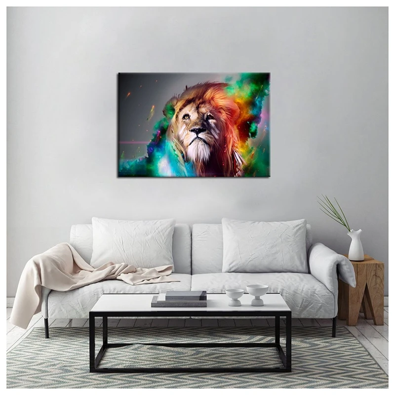 HD красочные картины Король Лев Печать на холсте 40х60см готовы повесить