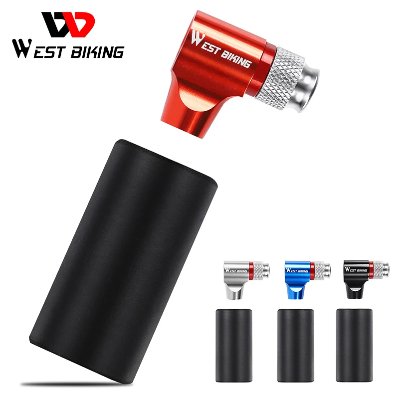 

WEST BIKING CO2 Pump for Bicycle Schrader Presta Adapter Bike Pump Inflator Aluminum Tire Tube Mini Hand Pump NO CO2 Cartridge