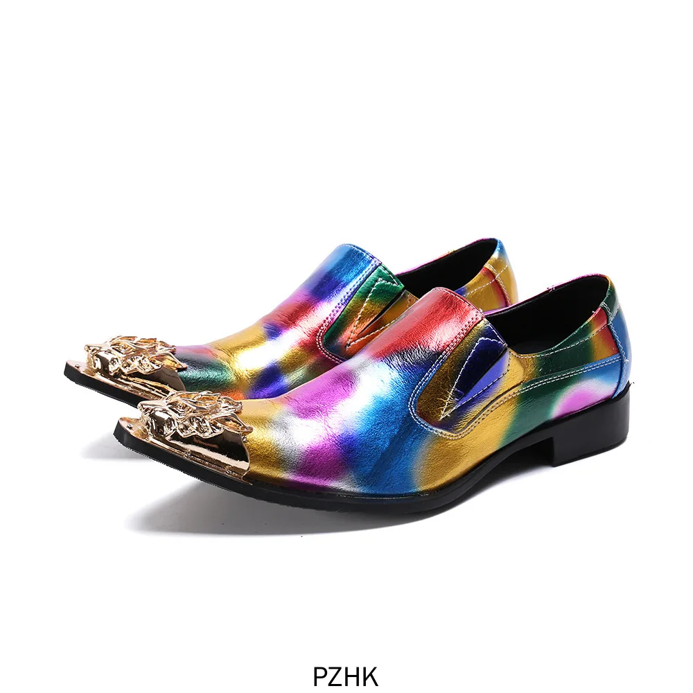 Sapatos/Новинка 2019 года мужские кожаные туфли с острым носком высокого качества для
