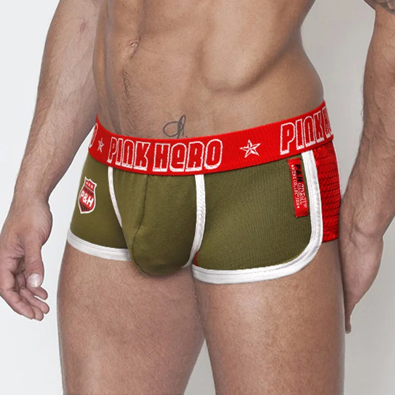Трусы-боксеры мужские 4 шт./партия модные шорты из хлопка пикантное нижнее белье
