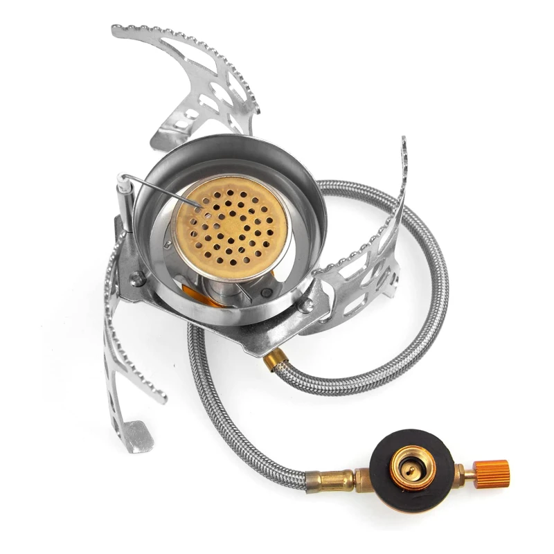 Ветрозащитная газовая плита складная разделенная горелка с переходной головкой