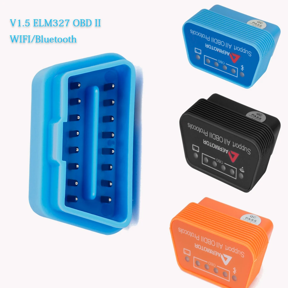 Автомобильный сканер OBD mini ELM327 V1.5 OBD2 Wifi/ Bluetooth для VW CC/ EOS / Golf GTI Jetta Passat/ Phaeton Polo