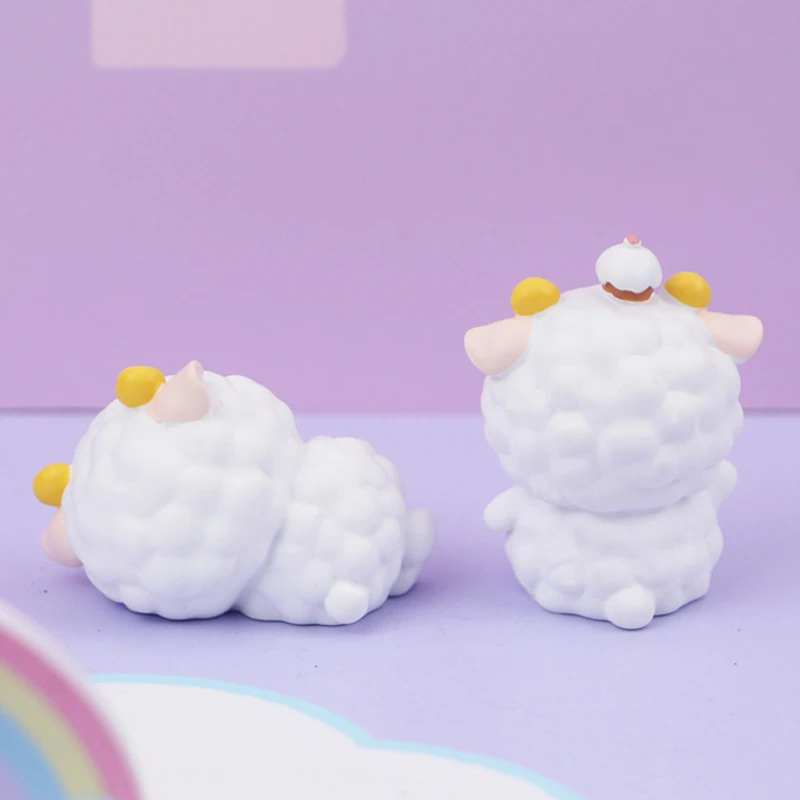 

Nordic Cute White Sheep Animal Model Decor Resin Crafts Figurine Decoration Miniature Garden Ornament Accessory Kawaii Decor
