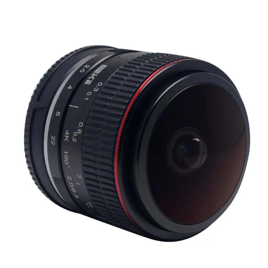 MEIKE 6 5 мм ультра широкий F/2 0 круговой объектив рыбий глаз для Canon Nikon Sony Fuji Panasonic Olympus