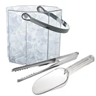 Ведро для льда с зажимом для льда и лопаткой, ведро для вина, ведро для бутылок льда для вечеринок, баров, охлаждающее ведро для шампанского, пива