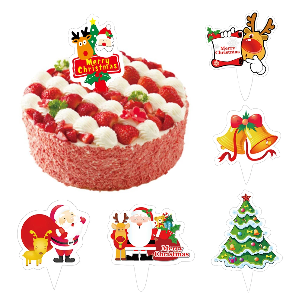 Рождественские открытки для выпечки торта капкейков подключаемые украшения