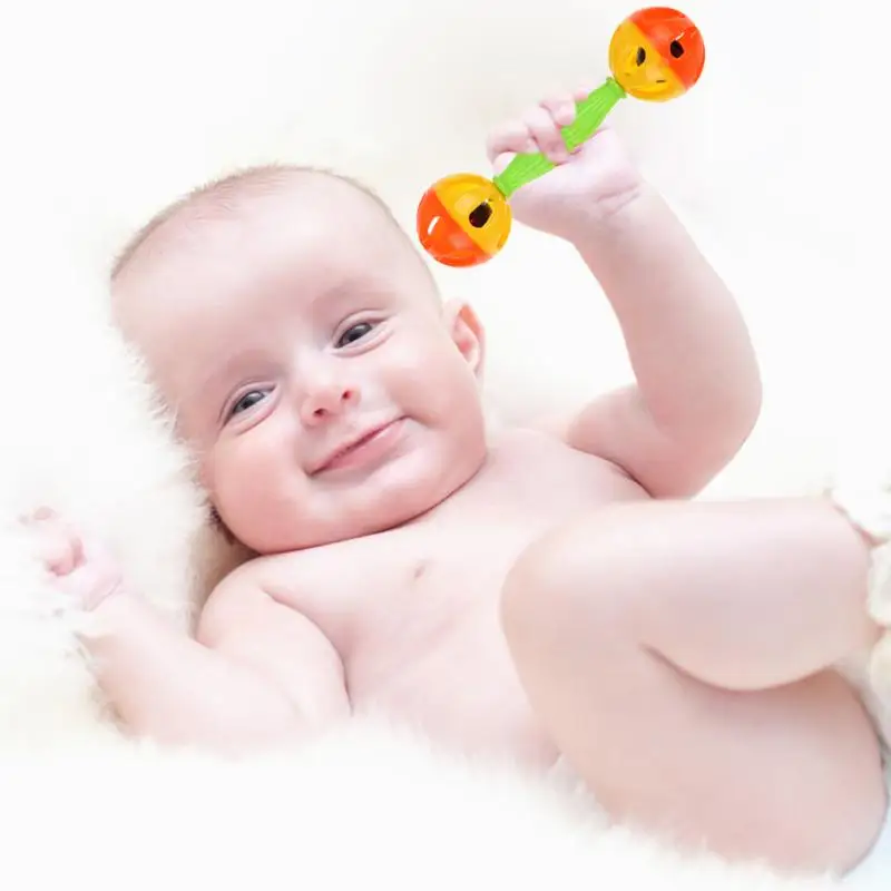 

1pc Kids Shaking Bells Grasp Toy Newborn Rattle Bells Toy Early Sound Development Toys Baby Hand Ring Bell Grasping Rattle toy