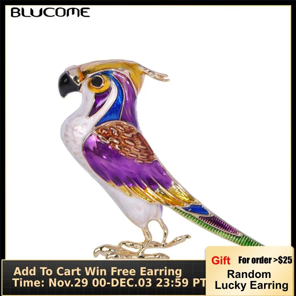Blucome модная брошь животное цветная эмаль птица сплав ювелирное изделие для