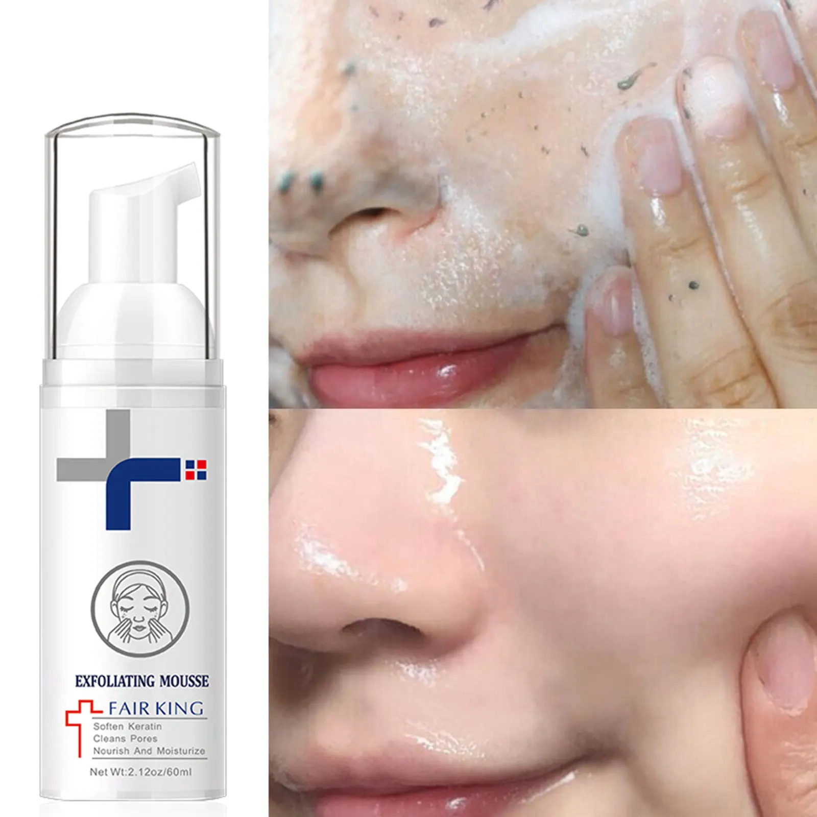 

Facial Exfoliating Mousse Peeling Gel Face Scrub Deep Remove Cleaning All Skin Types Smooth Moisturizing Skin Exfoliator Cream