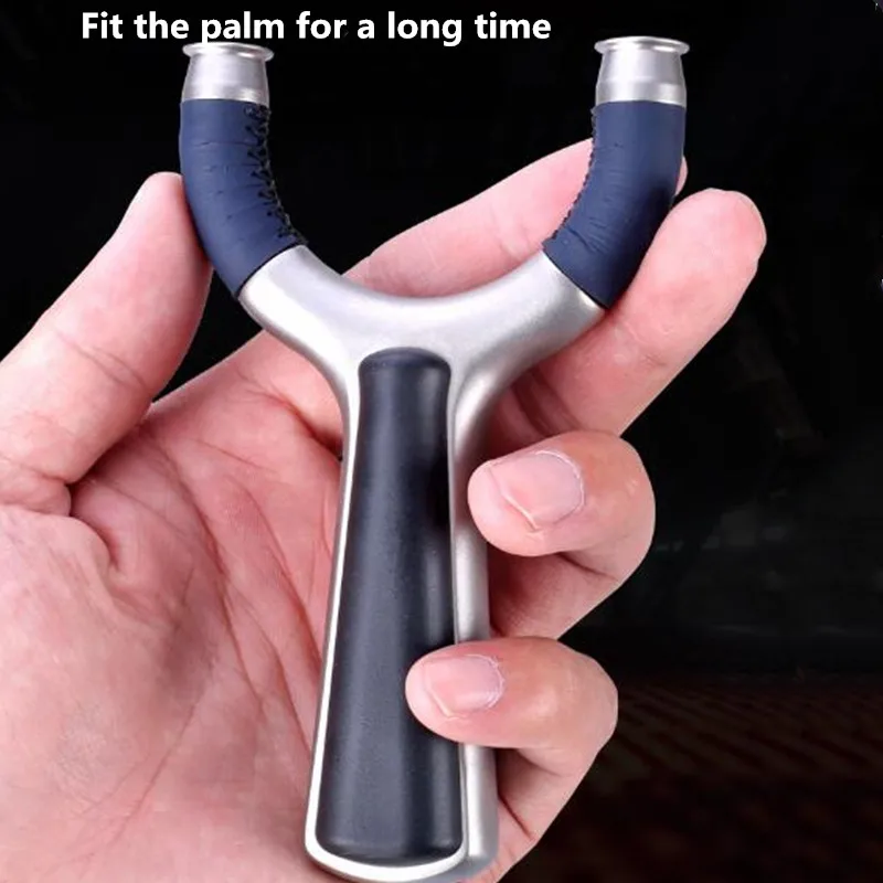 

New high quality stainless steel adult shooting competitive slingshot with rubber band outdoor hunter hunting slingshot