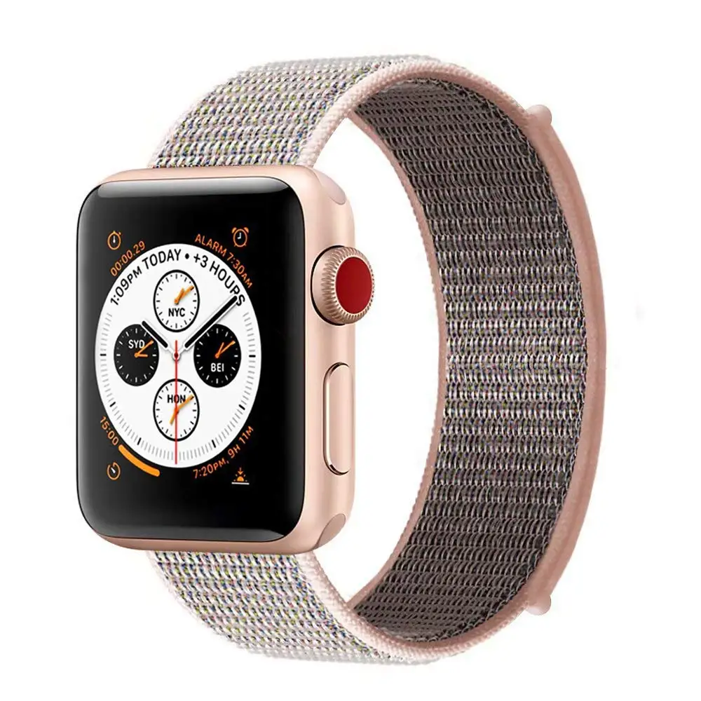 12 Нейлоновый ремешок для наручных часов Apple Watch 4 серии 3/2/1 38 мм 42 мм из мягкой дышащей ткани сменный ремешок Спортивные петли для наручных часов iwatch серии 4 40 мм 44 мм - Цвет ремешка: 12