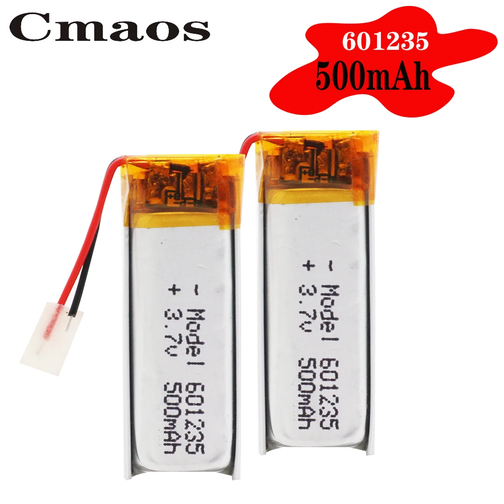 3 7 V 500mAh аккумуляторная батарея 601235 литий полимерные ионные аккумуляторы для DIY Mp3