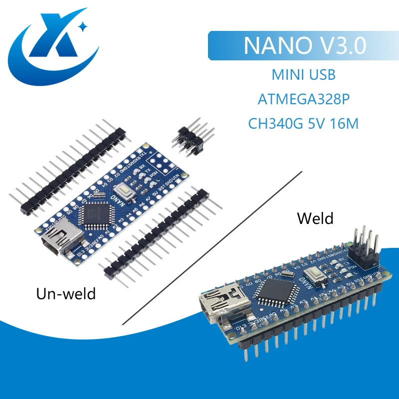 Atmega328 Мини USB Nano V3.0 ATmega328P CH340G 5 в 16 м плата микроконтроллера для Arduino 328P NANO 3 0