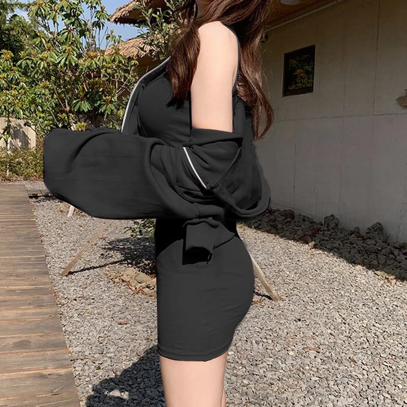 

Women Fashion Sleeveless Buttons Mini Dress Stylish Solid Color Summer Bodycon Slim Dress