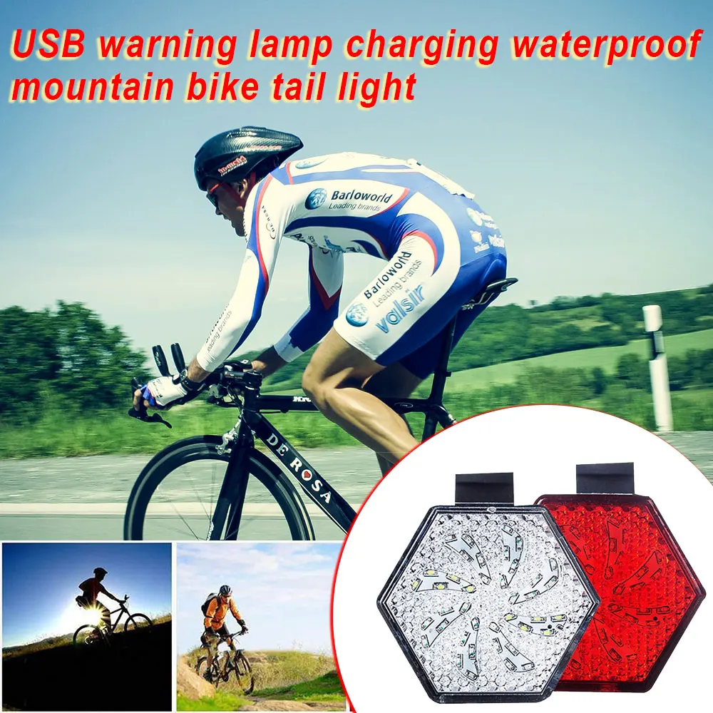 Велосипед хвост светильник с шестигранной головкой велосипед USB светодиодный