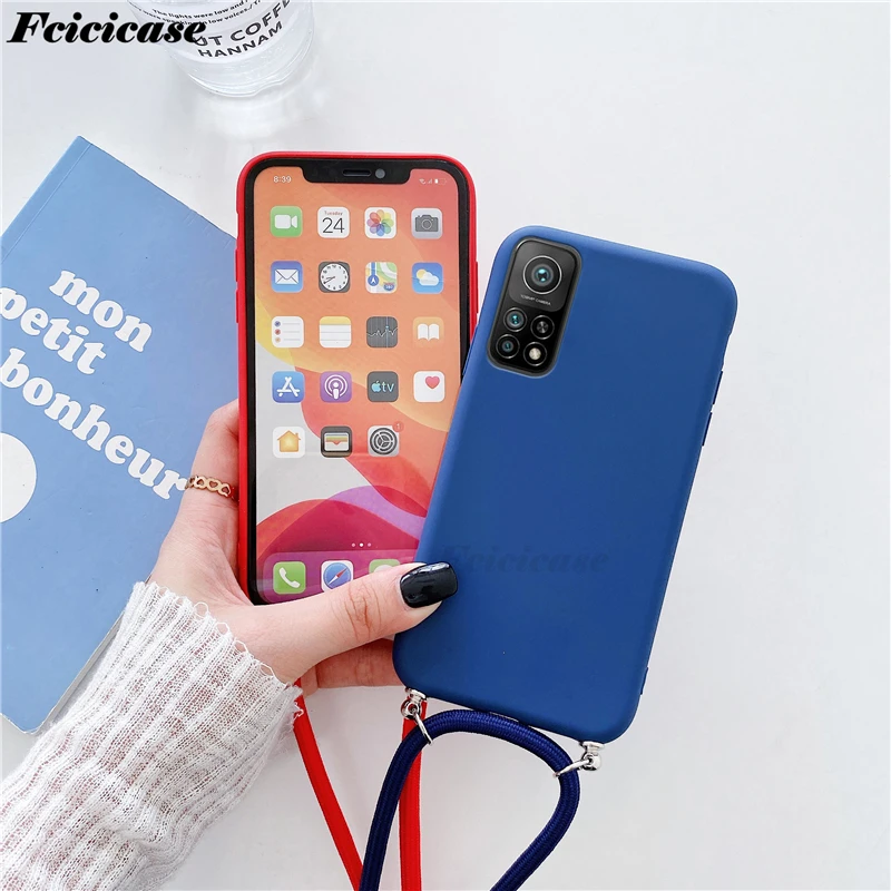 For Xiaomi Mi 10T 10S 10T Lite Note 10 Pro Poco F1 F2 Pro X2 C3 X3 NFC M3 F3 Crossbody Lanyard Carry Hang Shoulder Strap Case