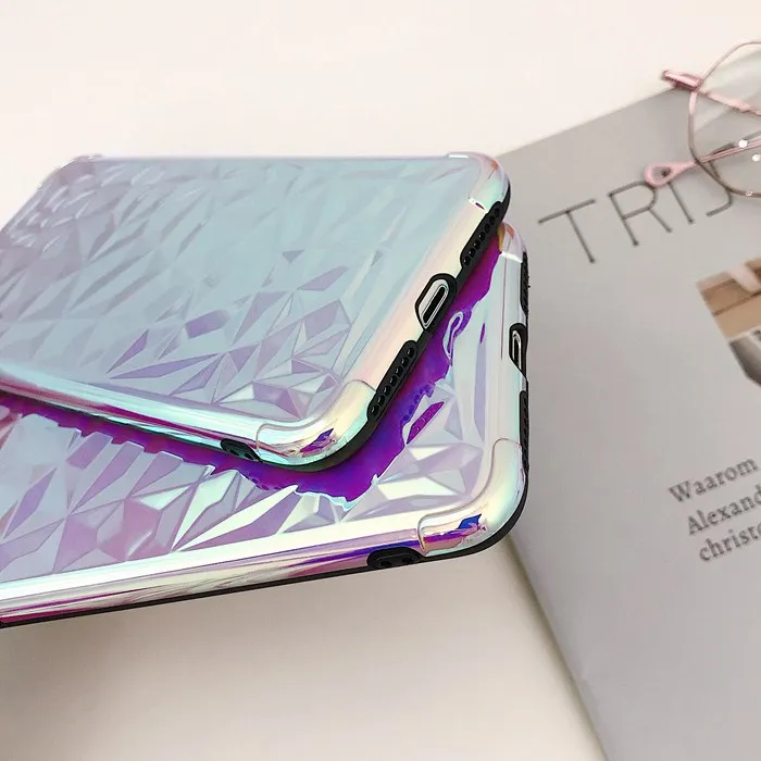 Роскошный Серебряный чехол для телефона с лазерной сеткой Iphone 11 pro max Xs Max мягкий