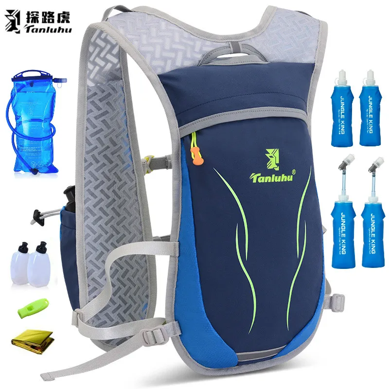 

TANLUHU New Running Marathon Hydrating Nylon 5.5L Outdoor Men Women Running Bag Hiking Backpack Vest Marathon Riding Backpack