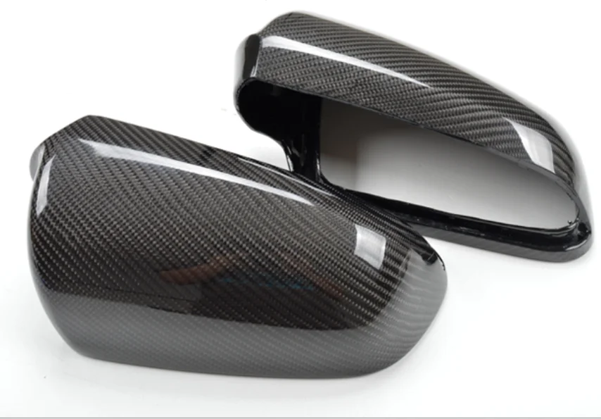 

Mirror Cover For Audi B7 A3 A4 RS4 A6 2004-2008 Carbon Fiber Car Exterior Door Side Rear View Cap Reverse Case Shell Replacement