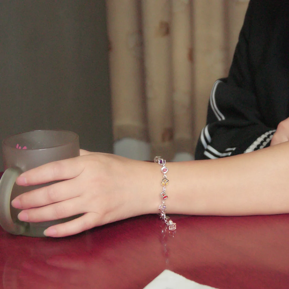 Новые модные туфли из натуральной 925 серебряный цвет радуги с украшением в виде