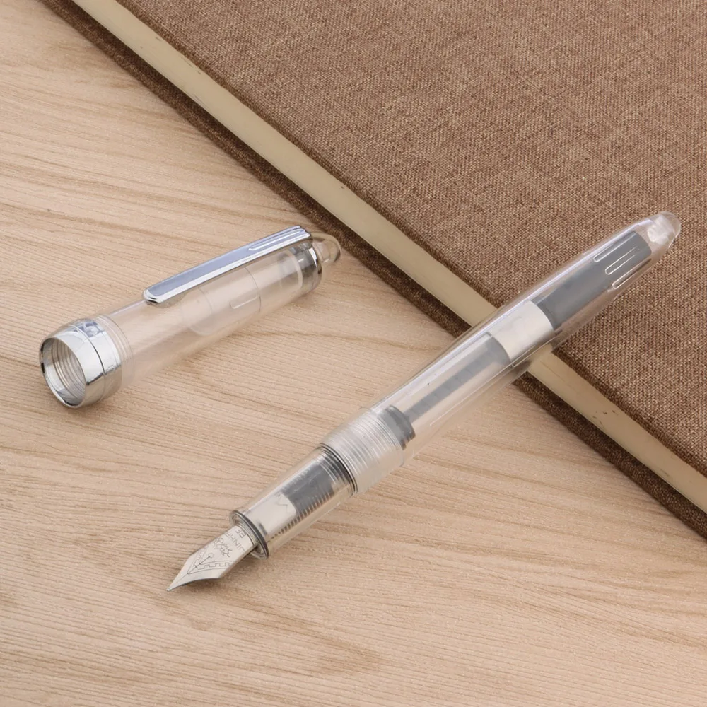 Высокое качество Jinhao 992 раздатчик перьевая ручка прозрачная белая спина цвет