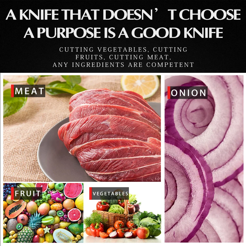 Большой нож XYj из нержавеющей стали для косточек изогнутый деревянный