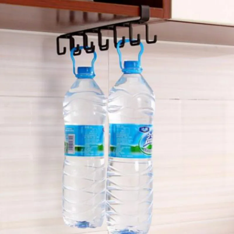 

Home seamless kitchen storage rack nail-free hanging wrought iron wardrobe hook organizer WY41102