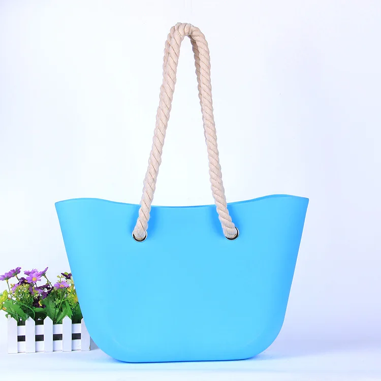 Brand High Quality Designer Shoulder Beach obag handbag rop bag large shopping Casual tote for women silica gel basket bucket | Багаж и