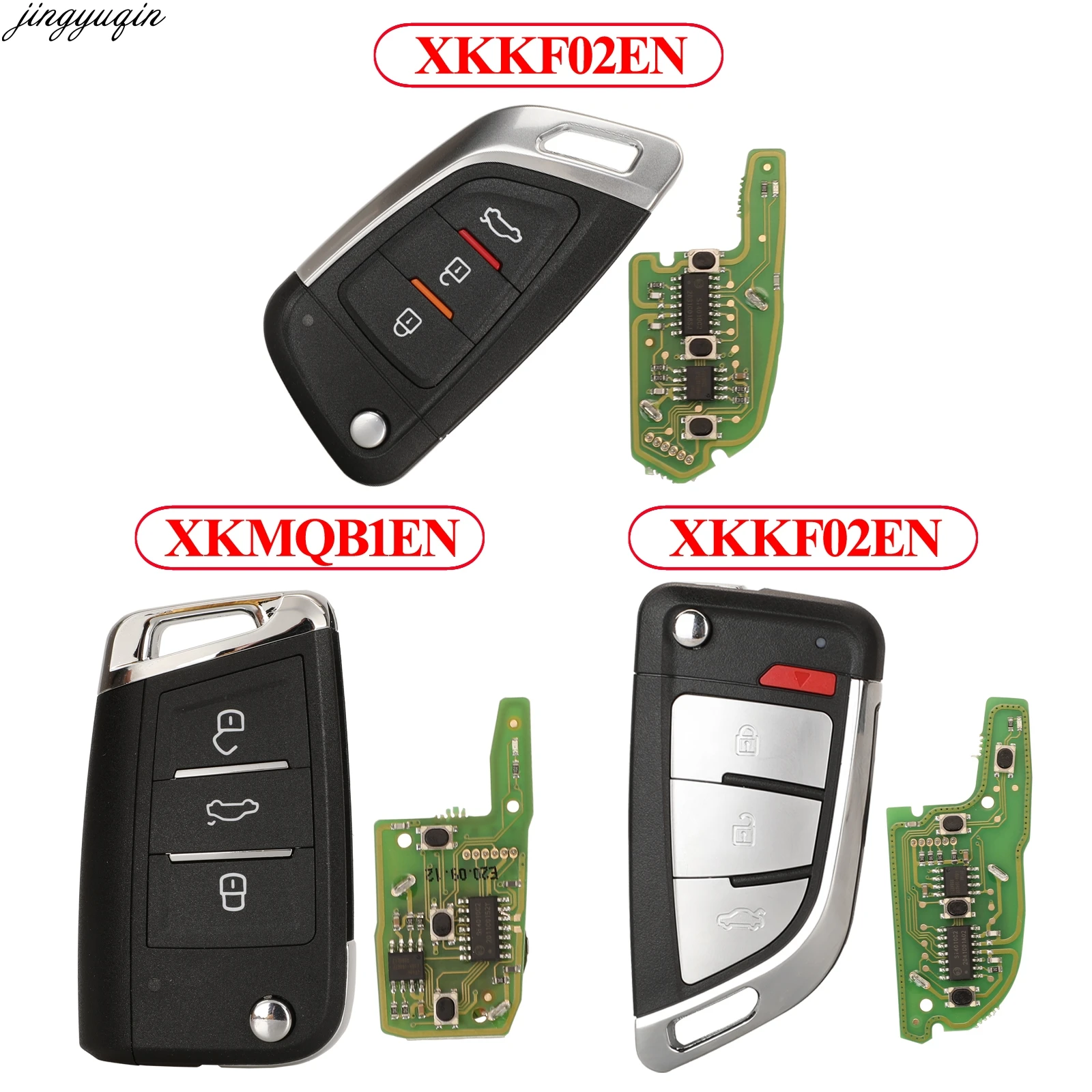 

Jingyuqin XKKF02EN/XKMQB1EN/XKKF20EN VVDI2 Mini Key Tool For Xhorse VVDI Wired Remote Control 4 Buttons Smart Car Key