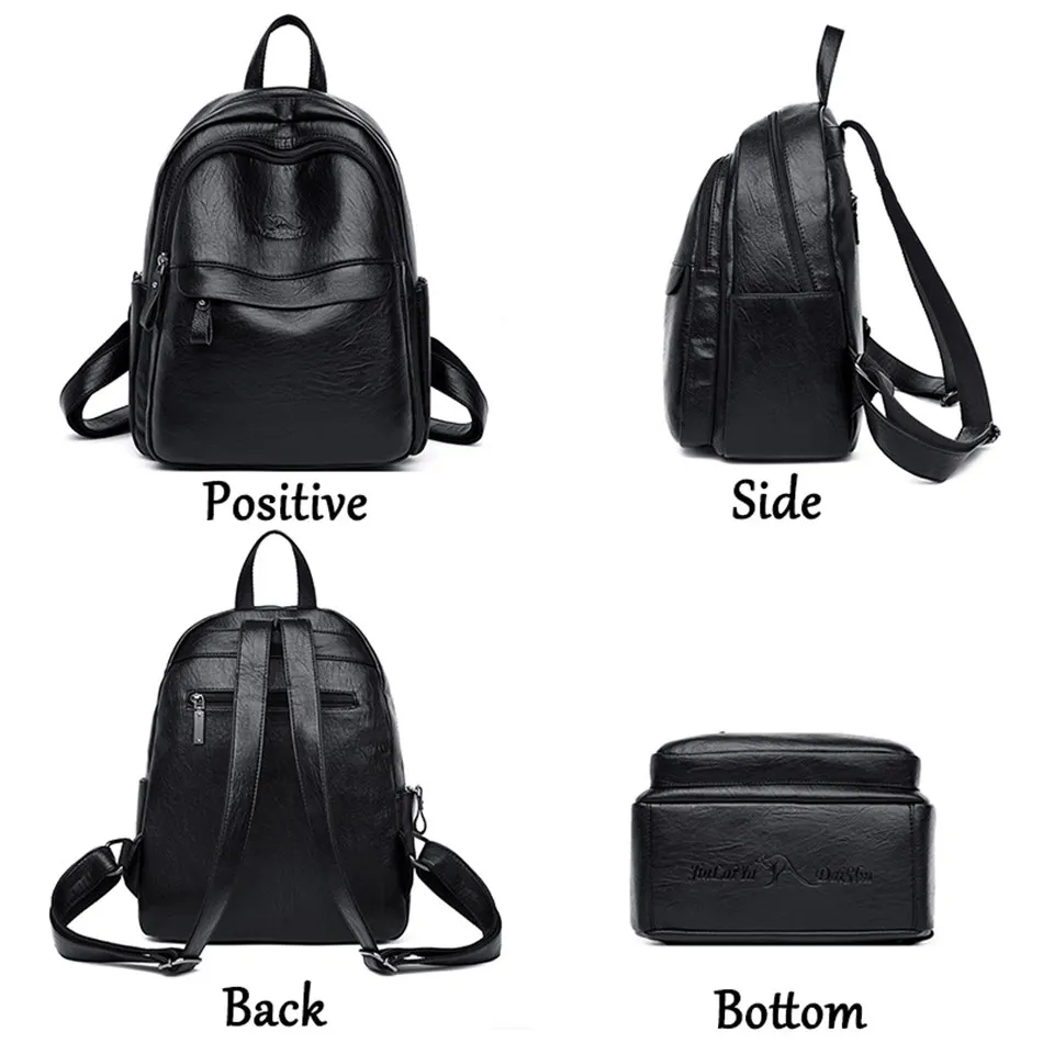 Женский кожаный рюкзак женский рюкзак для путешествий mochila feminina sac a dos femme школьные рюкзаки для подростков девочек опрятная сумка на плечо
