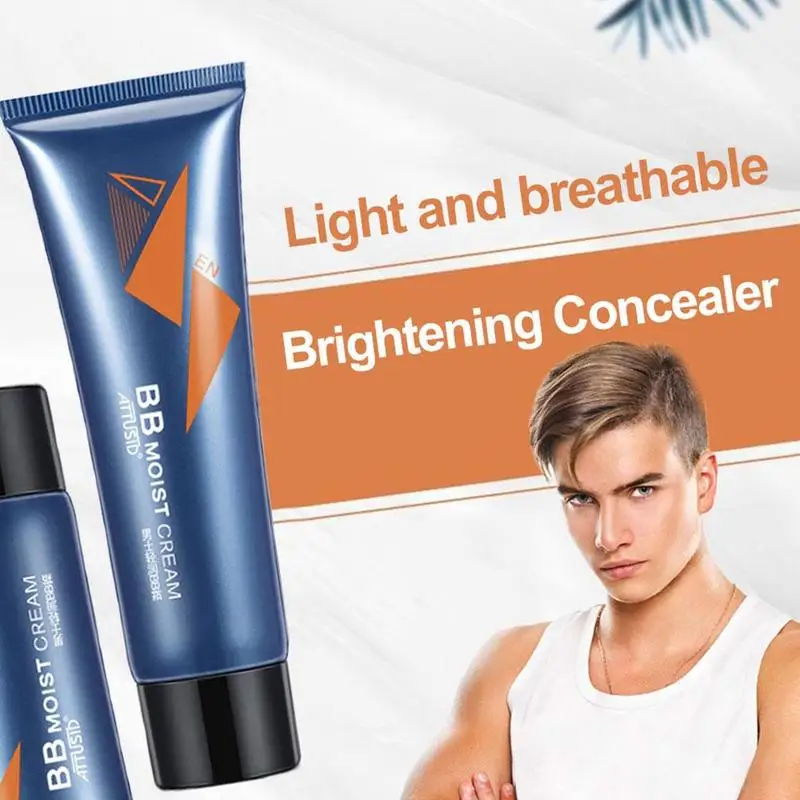 Мужской BB крем натуральное отбеливание консилер для лица жидкий телесный основа