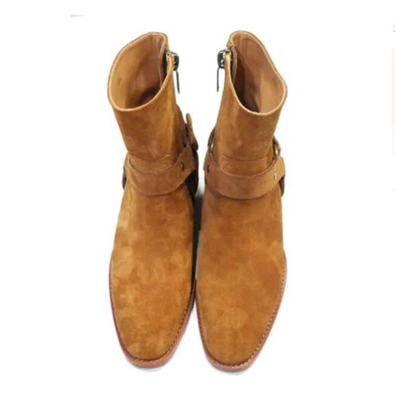 Фабричные роскошные классические темно коричневые сапоги Wyatt ручной работы из