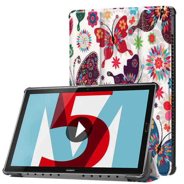 Чехол для huawei MediaPad M5 10,8 с откидной подставкой, умный чехол из искусственной кожи, чехол для huawei Mediapad M5 10 Pro CMR-AL09/W09, чехол для планшета - Цвет: Hu Die