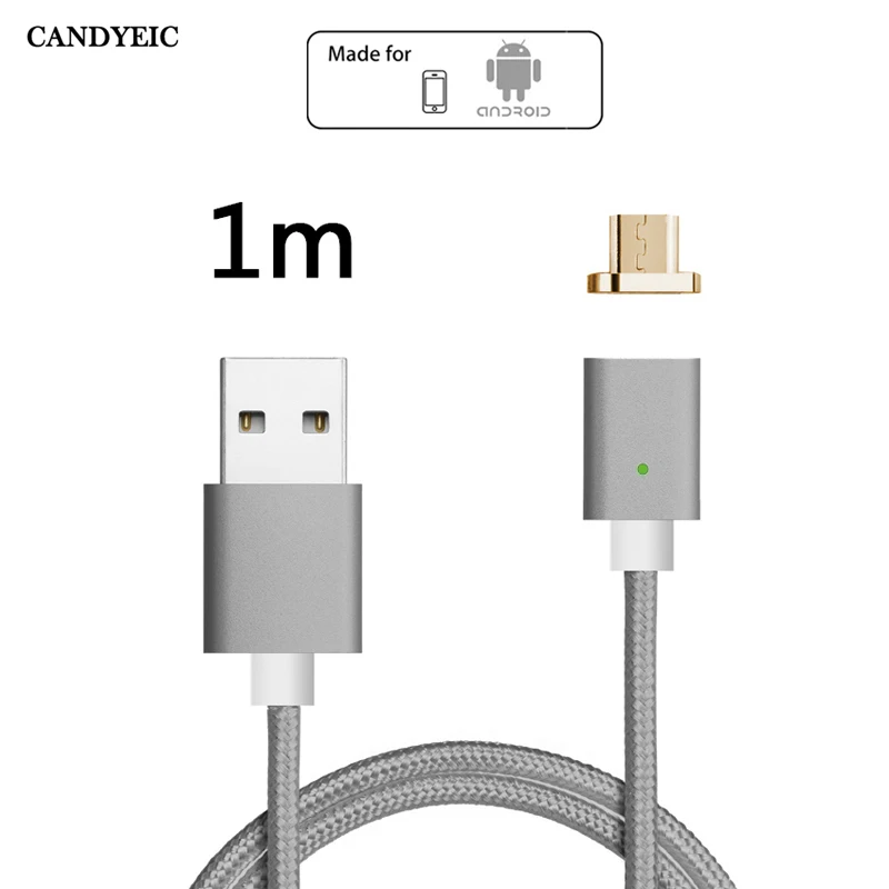 CANDYEIC Android Магнитный Micro USB кабель для Xiaomi 4 Redmi 5 4x 4a 3 Зарядка, магнитный кабель для Redmi Note 5 pro 4x4 Зарядка