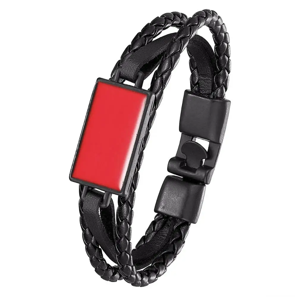 2020 &quotLucky Fashion&quot браслет из натуральной кожи мужской квадратный многослойный