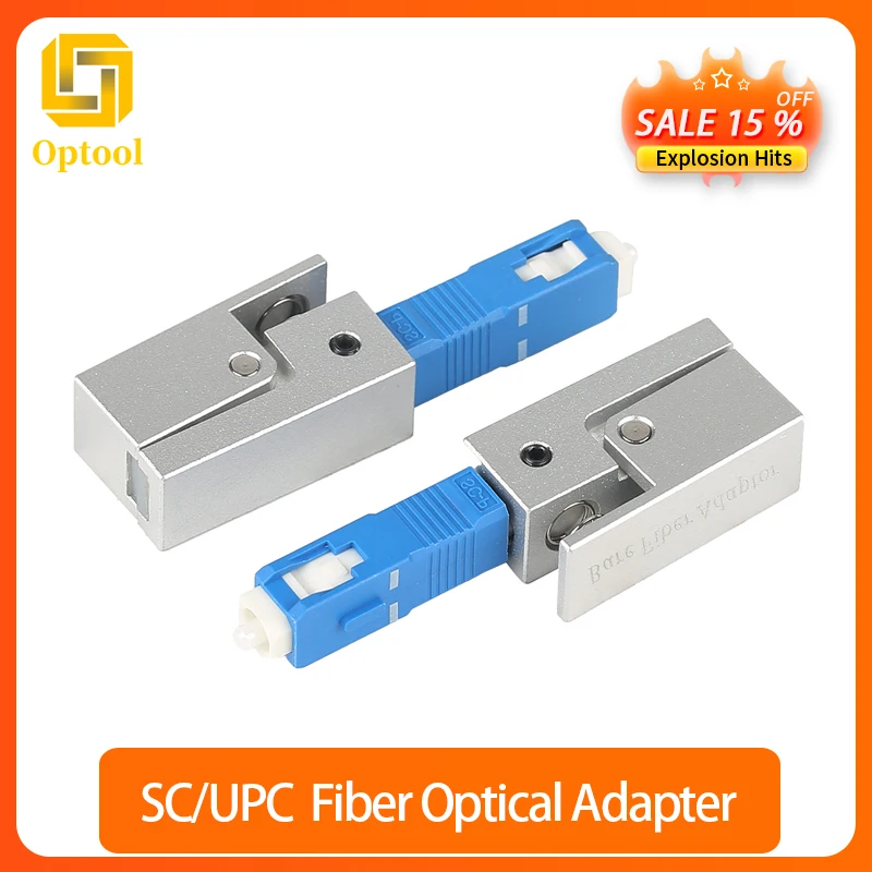 

Free Shipping New Optic Fiber Connector SC UPC Square Bare Adapter Flange Temporary succeeded OTDR Test Coupler Special Sale