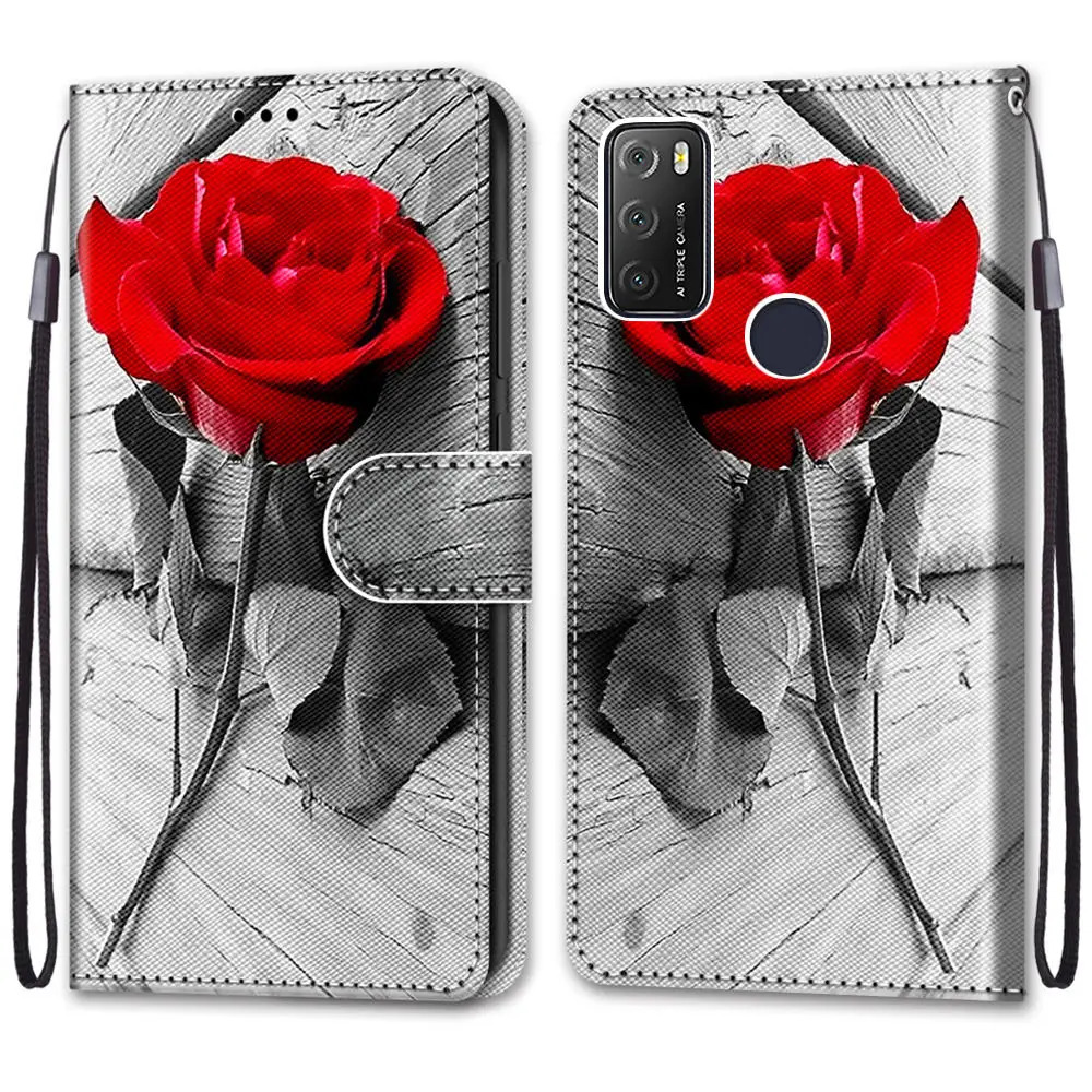painted leather flip phone case for apple iphone 6 6s 7 8 se 2020 x xs xr lion cat butterfly wallet card holder stand book cover free global shipping