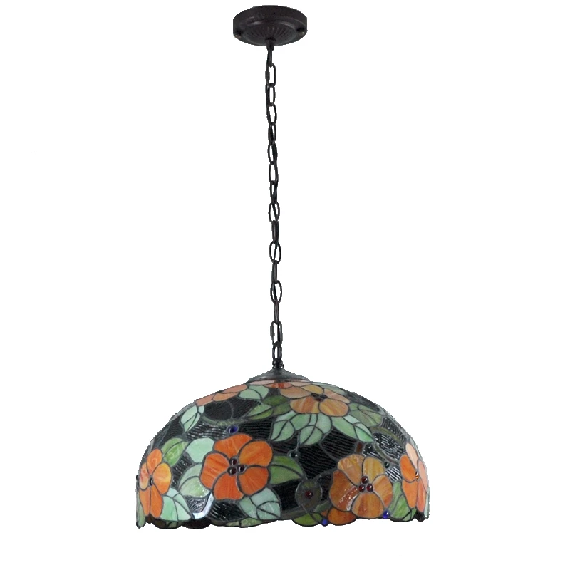 45 см европейские богатые цветы стеклянная люстра Tiffanylamp Ресторан Бар
