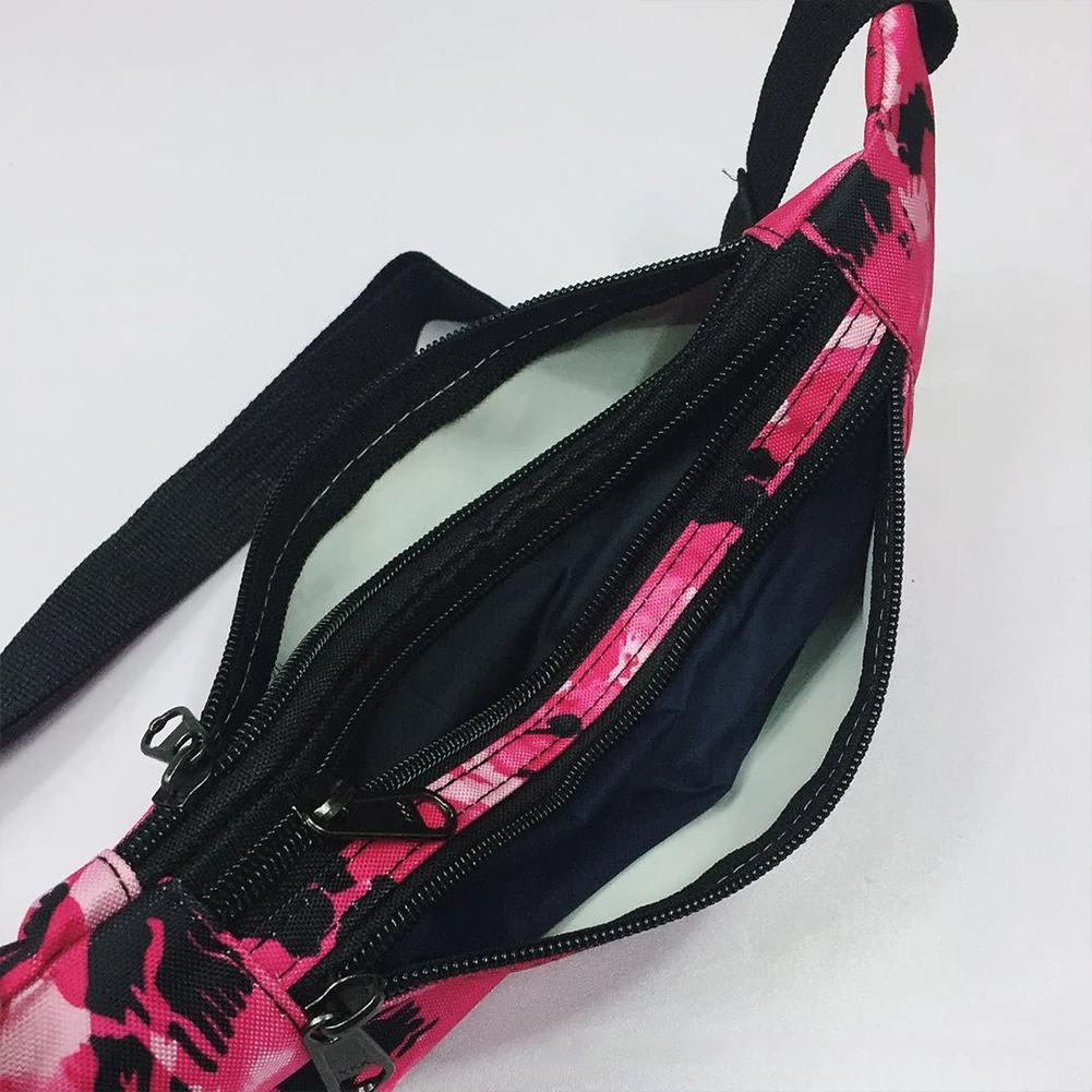 

Waterproof Running Practical Fitness Sports Zipper Closure Gym Camouflage Waist Bag Phone Storage Adjustable Strap Ultra Thin