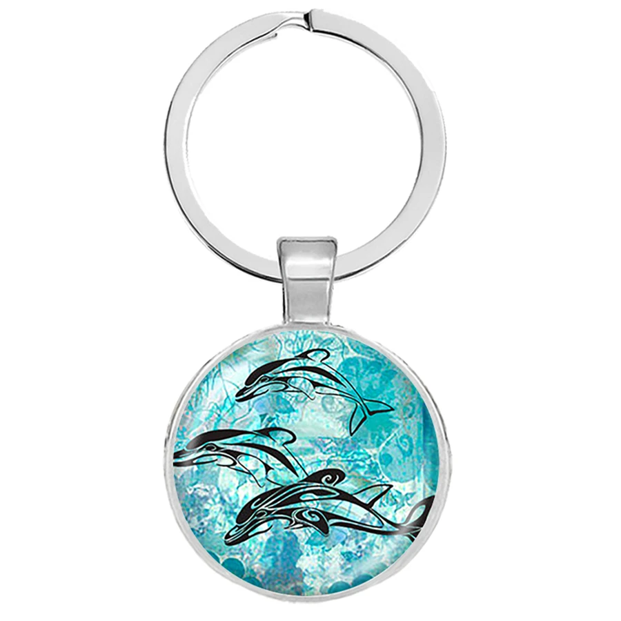 В богемном стиле морские черепахи брелки для ключей морская звезда Дельфин в