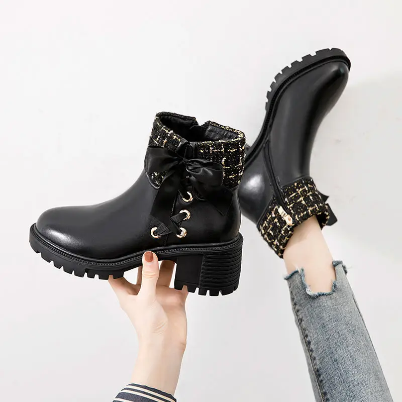 Женские ботинки 2021 новые модные мартинсы ботильоны на платформе осень-зима