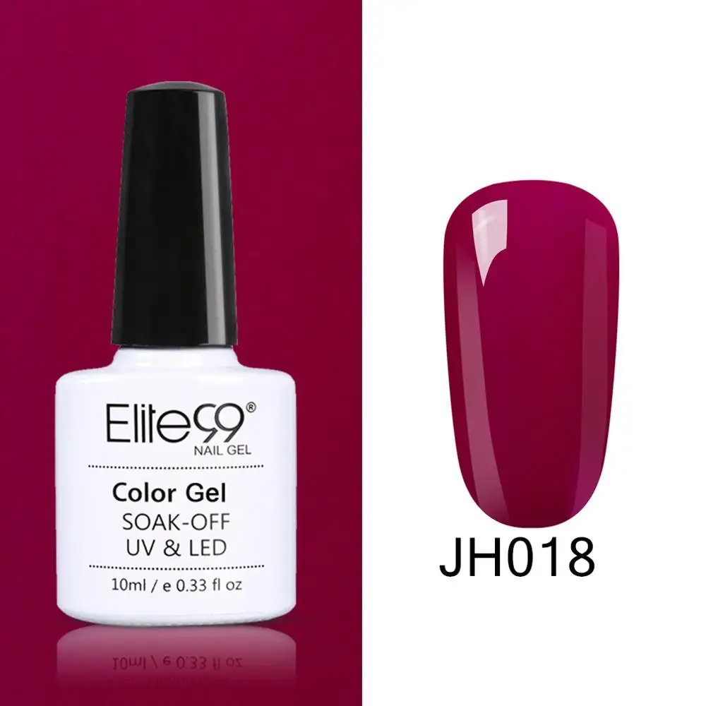JH018 Elite99 винно-красный гель лак для ногтей 10 мл для дизайна ногтей маникюрный набор Гибридный гель Лаки нужно базовое верхнее покрытие для полигелевого лака - Цвет: JH018