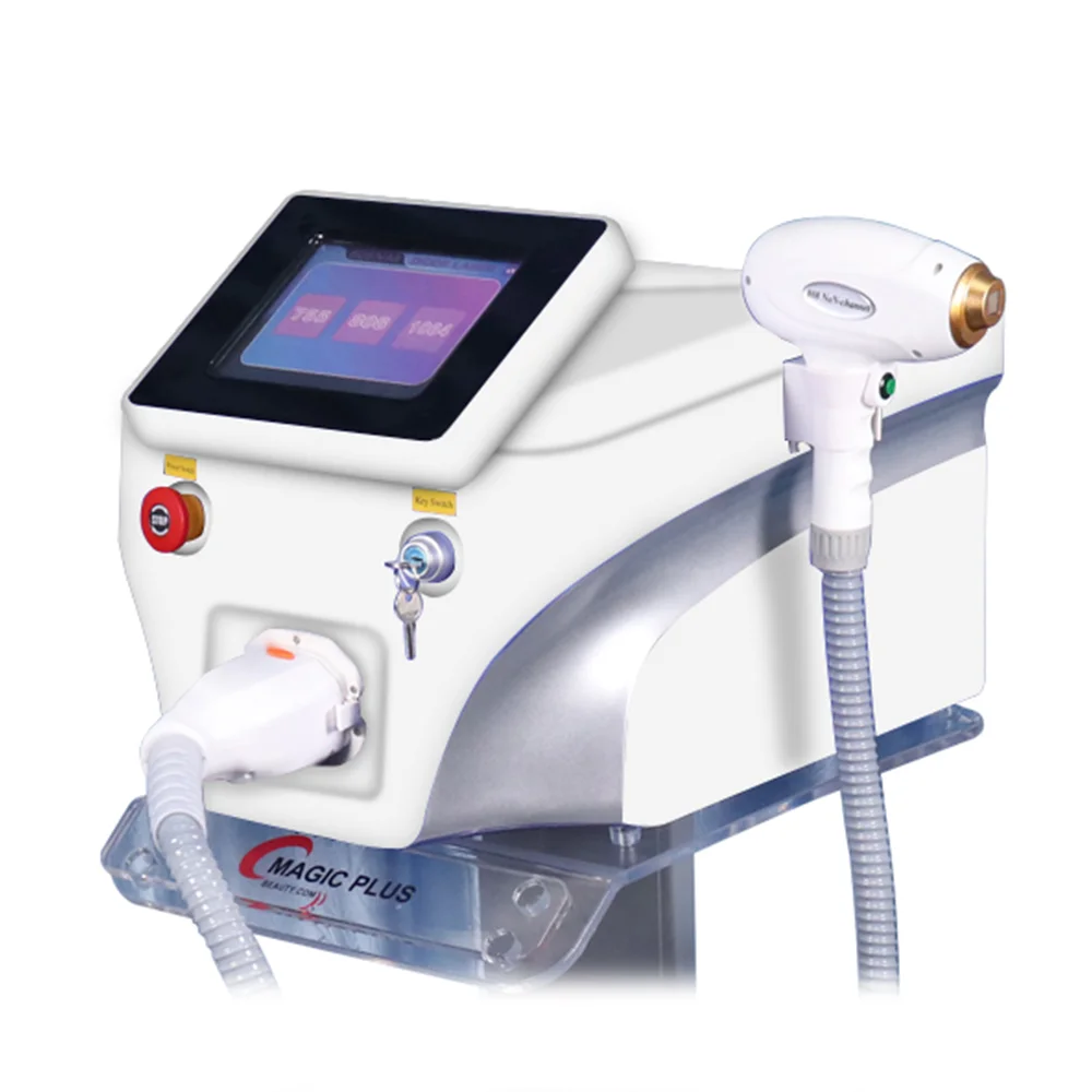 

2020 new trend purple diode laser hair removal machine with 3 wavelength 755nm 808nm 1064nm body hair removal salon spa use