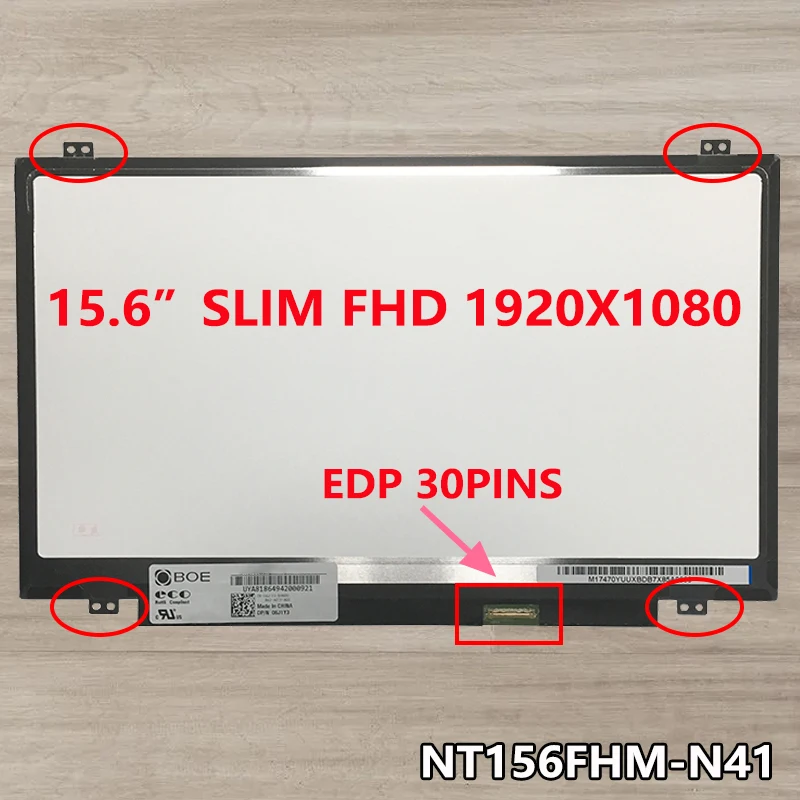 

FREE SHIPPIG Original 15.6 Inch LCD Display N156HGE-EAL FIT B156HTN03.1 N156HGE-EAB EA2 EA1 EBB NT156FHM-N41 N42 1920*1080