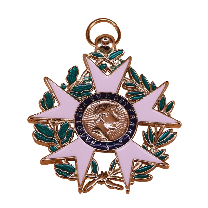 Значок Legion of honor Античная французская медаль WW1 1870 брошь крест|Броши| |