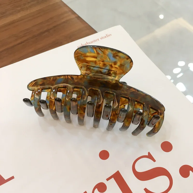 

New Design Large Acrylic Marble Hair Claw Cellulose Acetate Hair Clip Hairpins Women Girls Hair Crab Clamp Hair Accessories